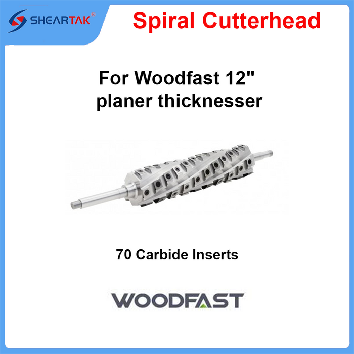 Spiral Cutterhead for Woodfast 12" planer thicknesser - Sheartak Tools