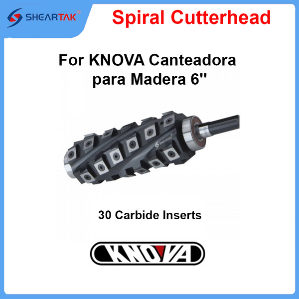 Spiral Cutterhead for KNOVA Canteadora para Madera 6''|KN CM-11A