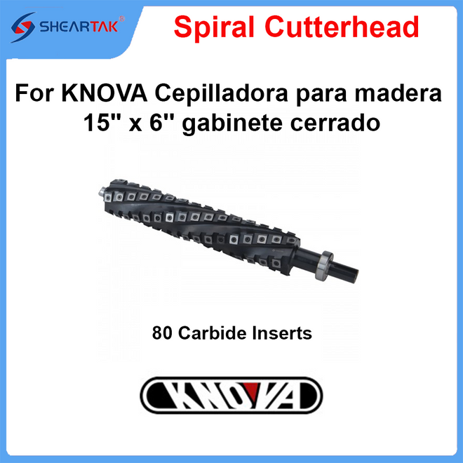 Spiral Cutterhead for KNOVA Cepilladora para madera 15'' x 6'' gabinete cerrado|KN CM-15CS|10893
