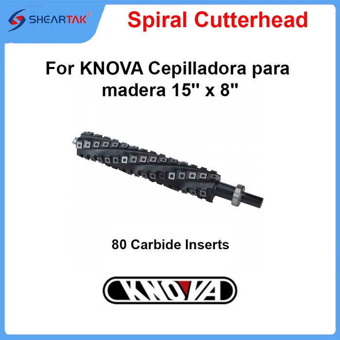 Spiral Cutterhead for KNOVA Cepilladora para madera 15'' x 8''|KN CM-15W3|12686