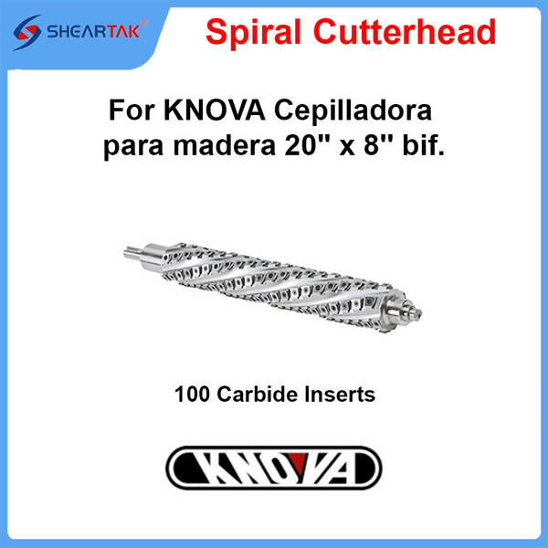 Spiral Cutterhead for KNOVA Cepilladora para madera 20'' x 8'' bif.|KN CM-20CS1|11261