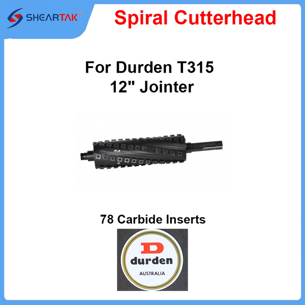 Spiral Cutterhead for Durden T315 12" Jointer