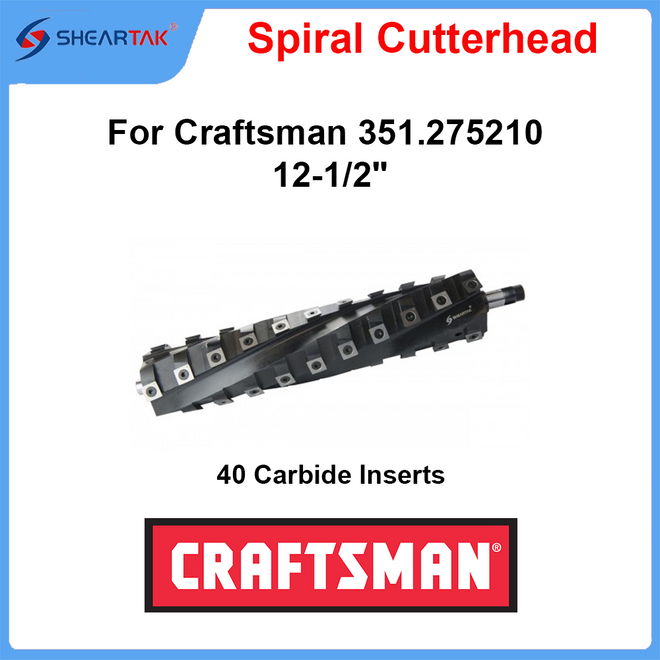 Spiral Cutterhead for Craftsman 351.275210 12-1/2" planer