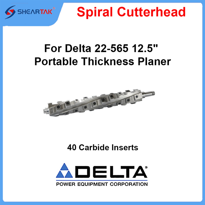 Spiral Cutterhead for Delta 22-565 12.5" Portable Thickness Planer