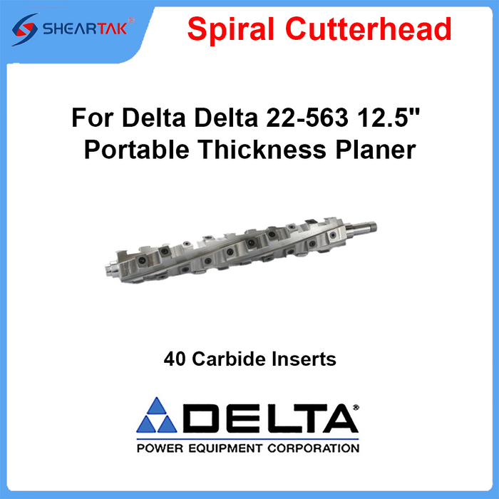 Spiral Cutterhead for Delta  Delta 22-563 12.5" Portable Thickness Planer