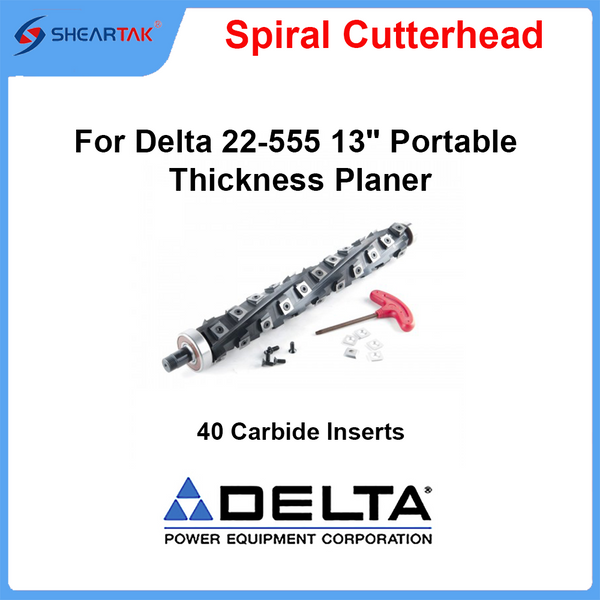 Spiral Cutterhead for Delta 22-555 13" Portable Thickness Planer
