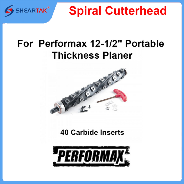 Spiral Cutterhead for Performax 12-1/2" Portable Thickness Planer