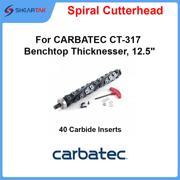 Spiral Cutterhead for CARBATEC  CT-317 Benchtop Thicknesser, 12.5"