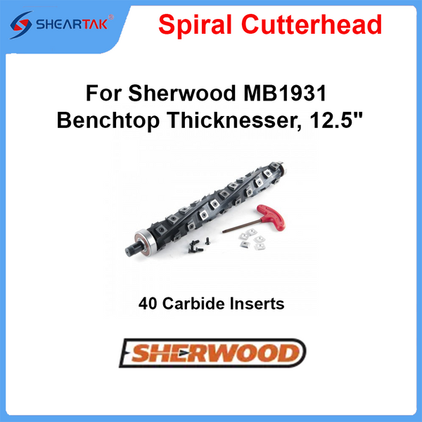 Spiral Cutterhead for Sherwood MB1931 Benchtop Thicknesser, 12.5"