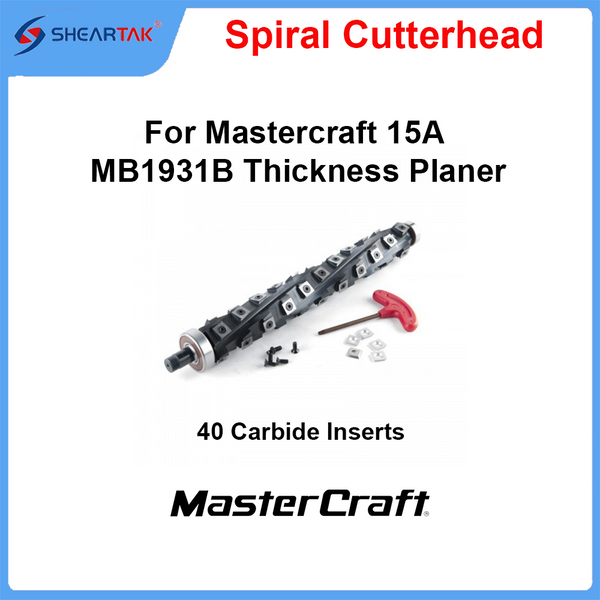 Sheartak Spiral Cutterhead for Mastercraft 15A 12-1/2" Thickness Planer Model No.55-5503-4