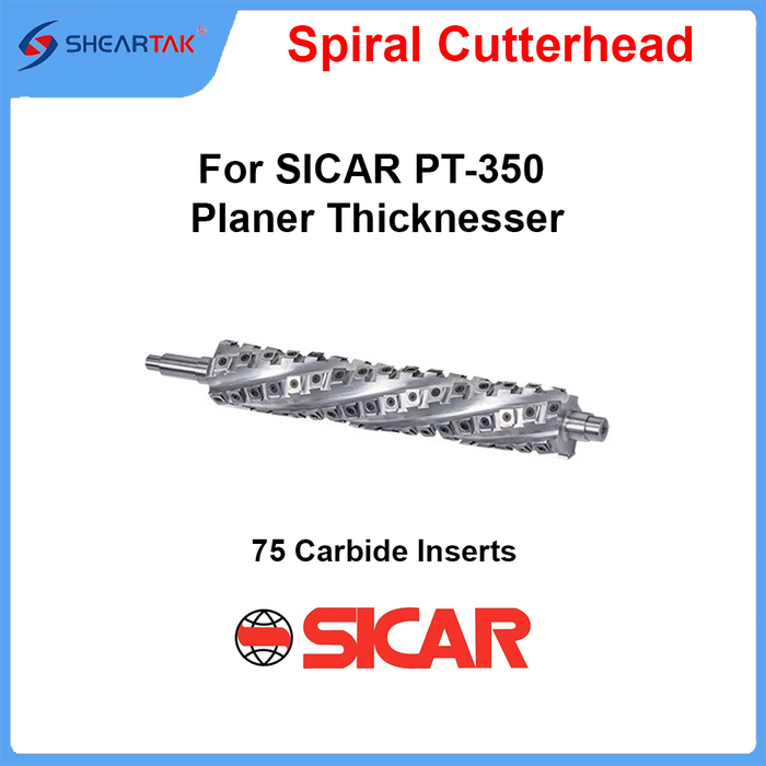 Spiral Cutterhead for SICAR PT-350 Planer Thicknesser