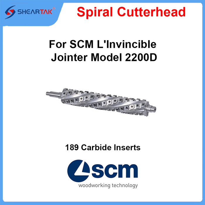 Spiral Cutterhead for SCM L'Invincible Jointer Model 2200D