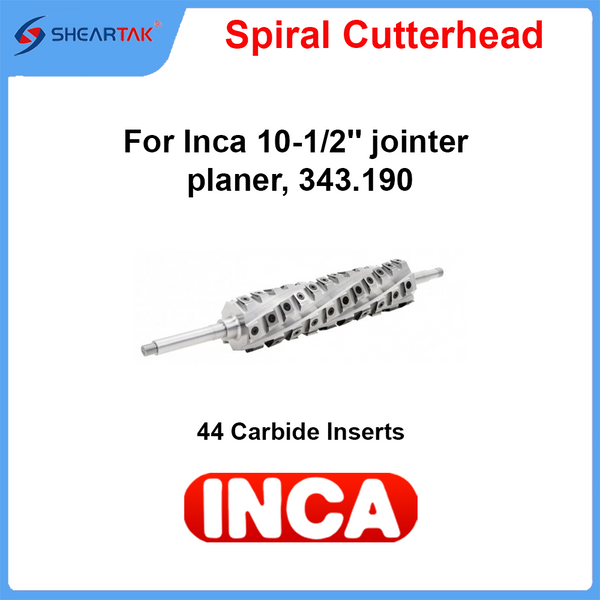 Spiral Cutterhead for Inca 10-1/2'' jointer planer, 343.190 - Sheartak Tools