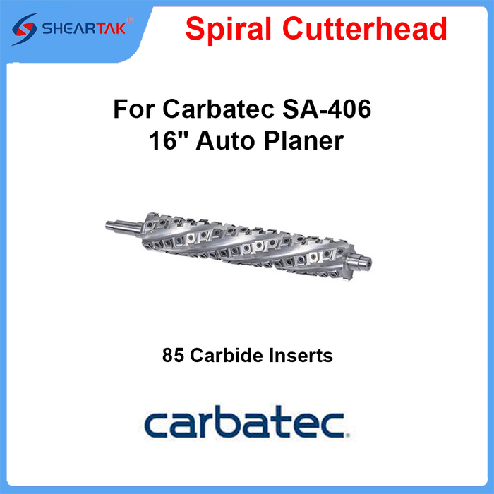 Spiral Cutterhead for Carbatec SA-406 16" Auto Planer