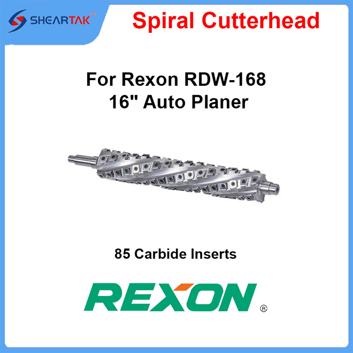 Spiral Cutterhead for Rexon RDW-168 16" Auto Planer