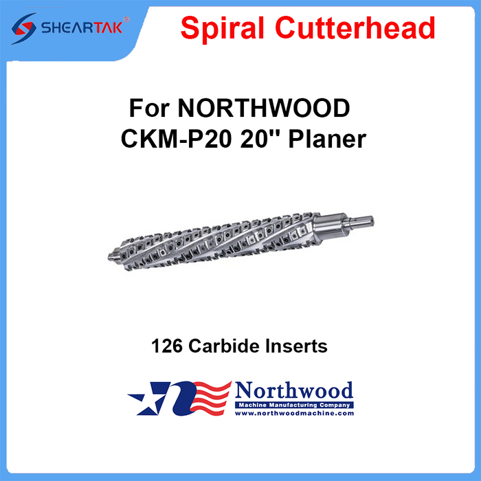 Spiral Cutterhead for NORTHWOOD CKM-P20 20'' Planer
