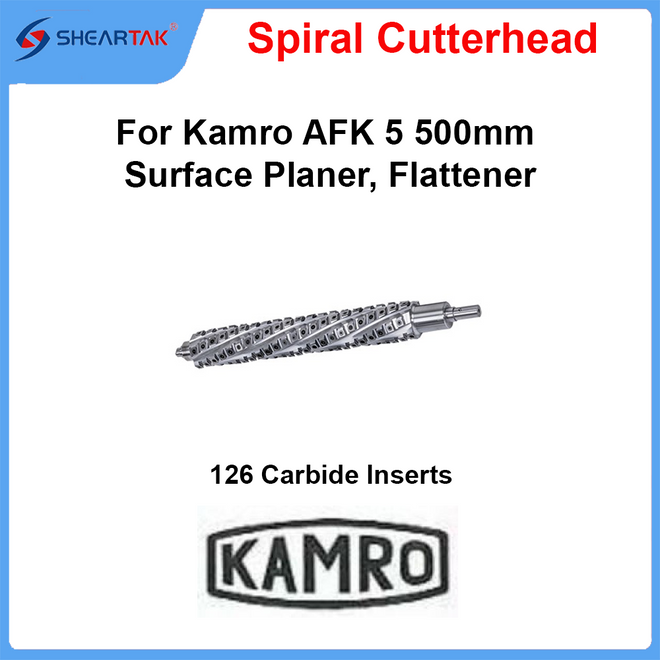 Spiral Cutterhead for Kamro AFK 5 500mm Surface Planer, Flattener