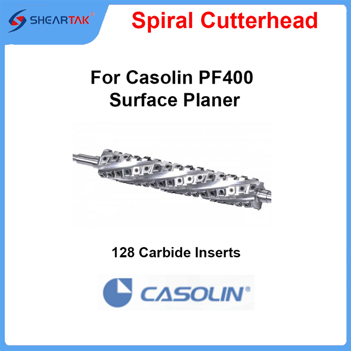 Spiral Cutterhead for  Paoloni PF400 Surface Planer - Sheartak Tools