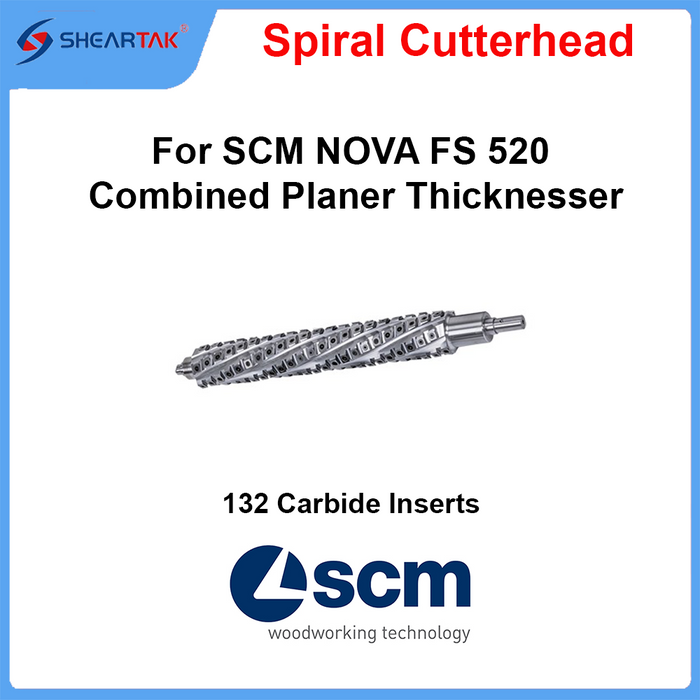 Spiral Cutterhead for SCM NOVA FS 520 Combined Planer Thicknesser