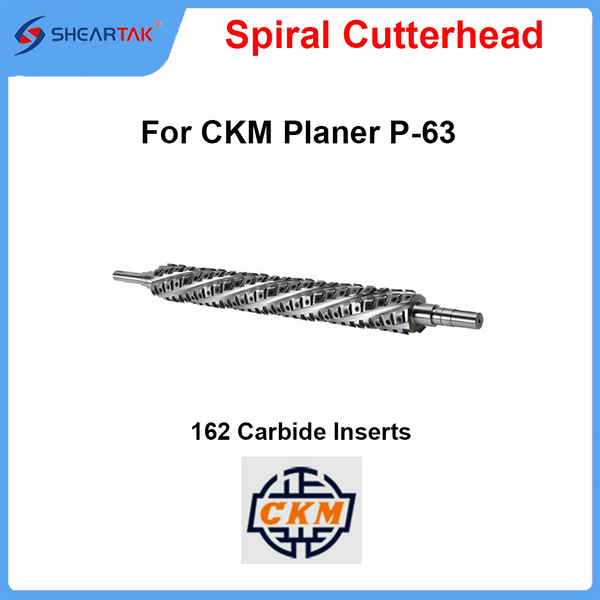 Shearcut Spiral Cutterhead for CKM Planer P-63 | 162 Carbide Inserts