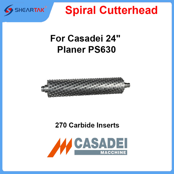 Shearak Spiral Cutterhead for Arbor S 63 24" Planer made in Italy