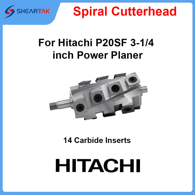 Spiral Cutterhead for Hitachi P20SF 3-1/4 inch Power Planer