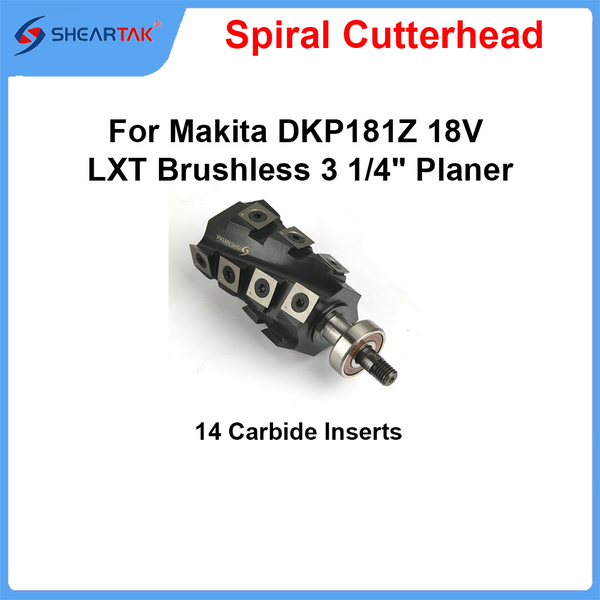 Spiral Cutterhead for Makita DKP181Z 18V LXT Brushless 3 1/4" Planer
