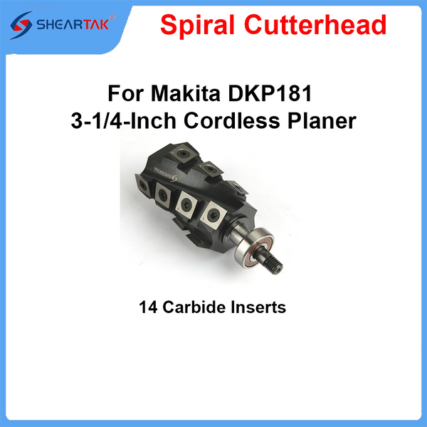 Spiral Cutterhead for Makita DKP181 3-1/4-Inch Cordless Planer
