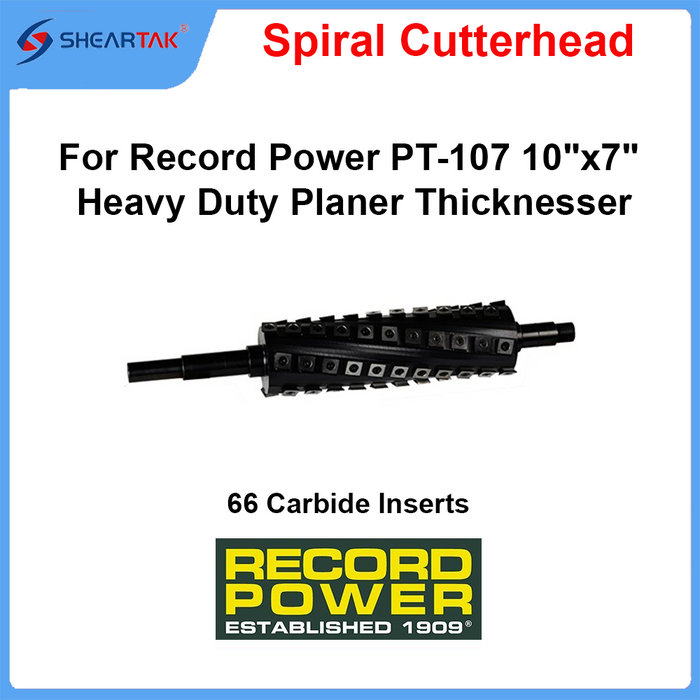Spiral Cutterhead for Record Power PT-107 10"x7" Heavy Duty Planer Thicknesser