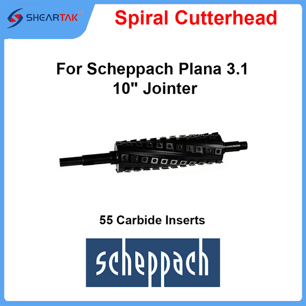 Spiral Cutterhead for Scheppach Plana 3.1 10" Jointer