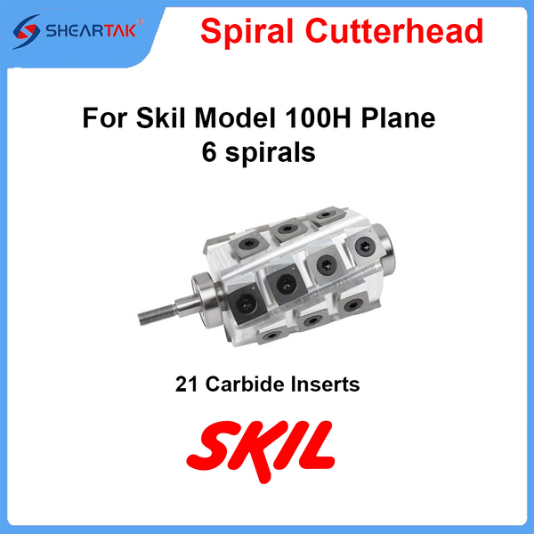 Surfboard Planning Drum for Skil Model 100H Plane 6 spirals 21 Carbide Inserts