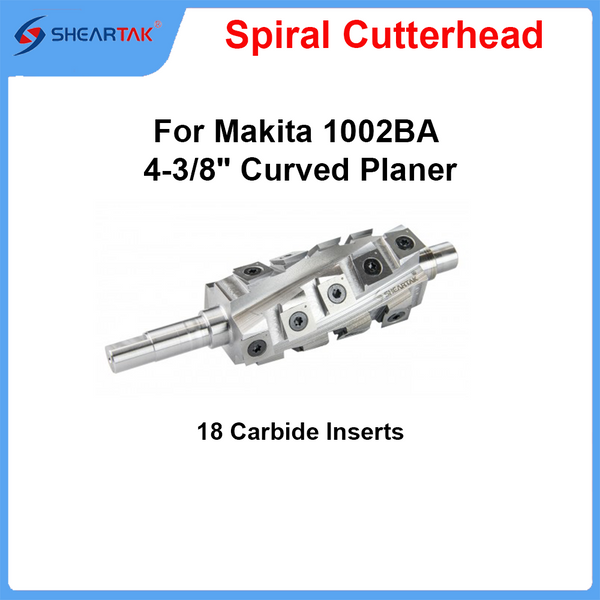 Spiral Helical Cutterhead for Makita 1002BA 4-3/8" Curved Planer