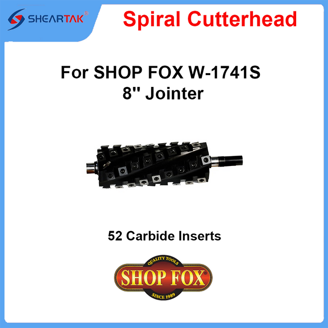 Spiral Cutterhead for SHOP FOX W-1741S 8'' Jointer
