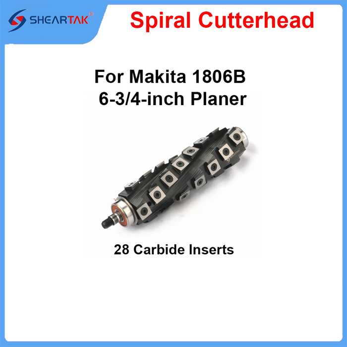 Spiral Cutterhead for Makita 1806B 6-3/4-inch Planer