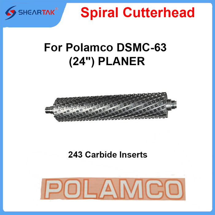 Spiral Cutterhead for Polamco DSMC-63 (24") PLANER