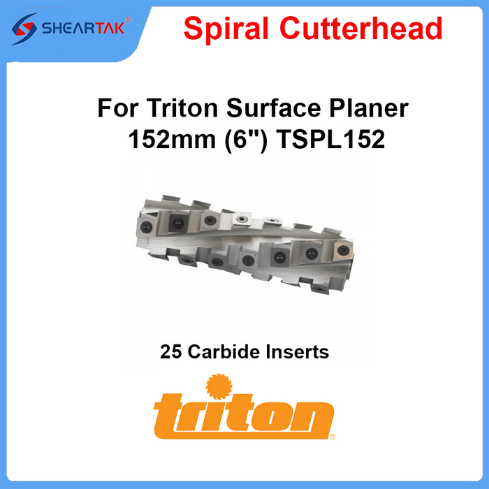 Spiral Cutterhead for Triton Surface Planer 152mm (6") TSPL152