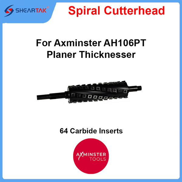 Spiral Cutterhead for Axminster AH106PT -  64 Carbide Inserts