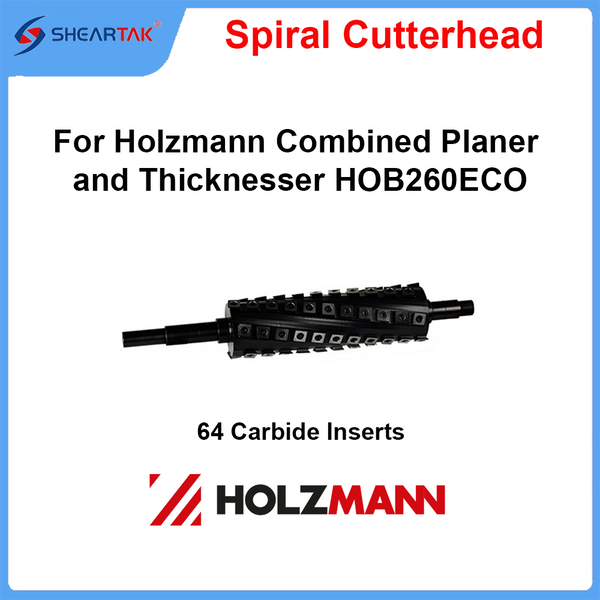 Spiral Cutterhead for Holzmann Combined Planer and Thicknesser HOB260ECO