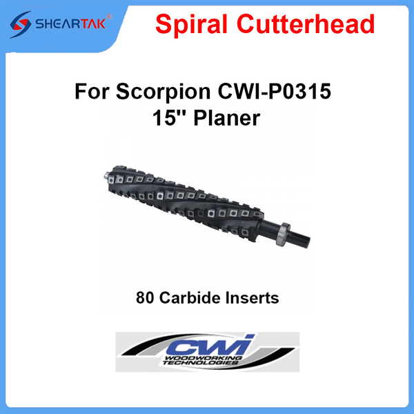Spiral Cutterhead for  Scorpion CWI-P0315 15'' Planer