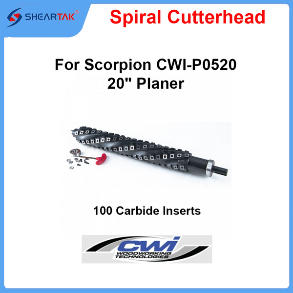 Spiral Cutterhead for Scorpion CWI-P0520 20" Planer