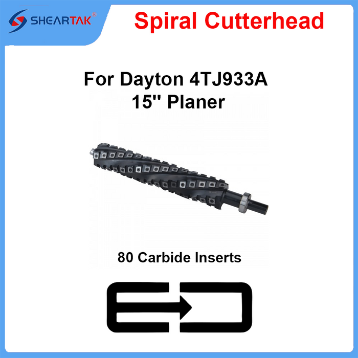 Spiral Cutterhead for Dayton 4TJ933A 15'' Planer