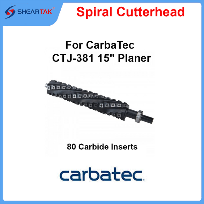 Spiral Cutterhead for CarbaTec CTJ-381 15" Planer