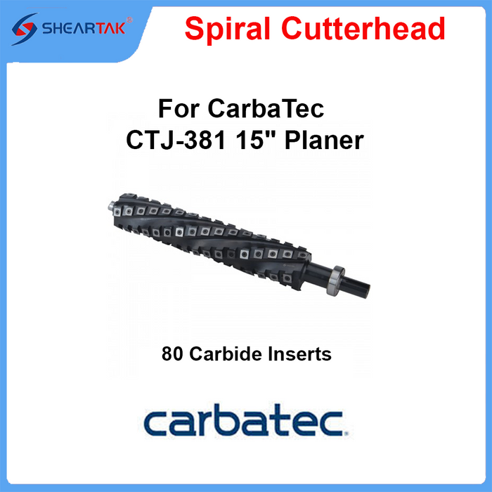 Spiral Cutterhead for CarbaTec CTJ-381 15" Planer