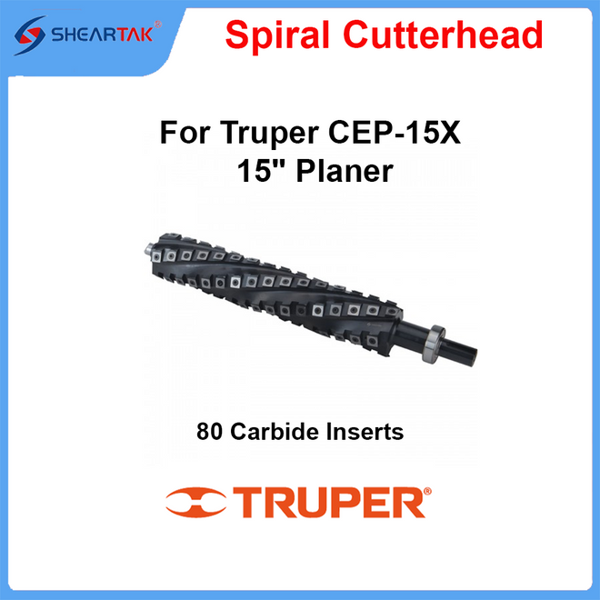 Spiral Cutterhead for Truper CEP-15X 15" Planer