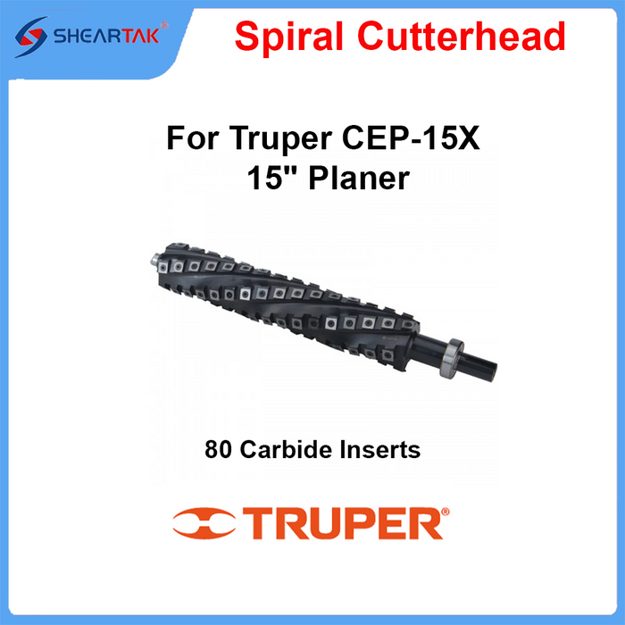 Spiral Cutterhead for Truper CEP-15X 15" Planer