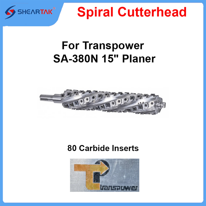 Spiral Cutterhead for Transpower SA-380N 15" Planer