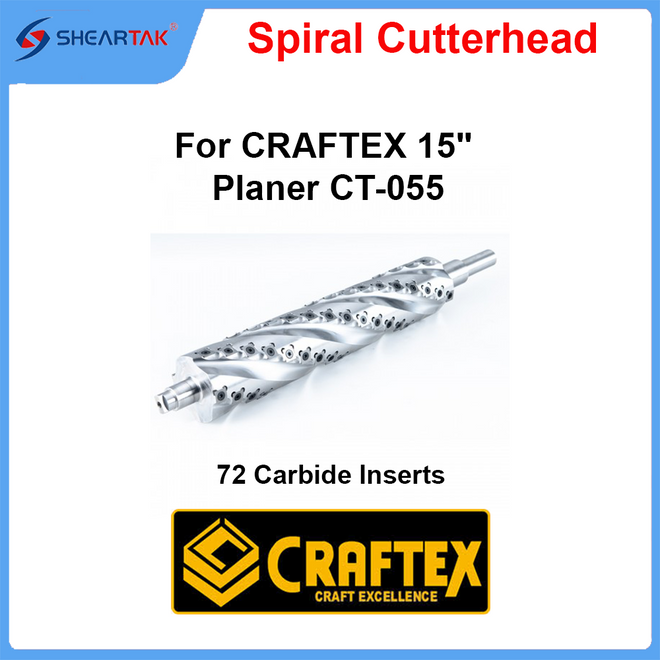 Helical Cutterhead for CRAFTEX 15'' Planer CT-055