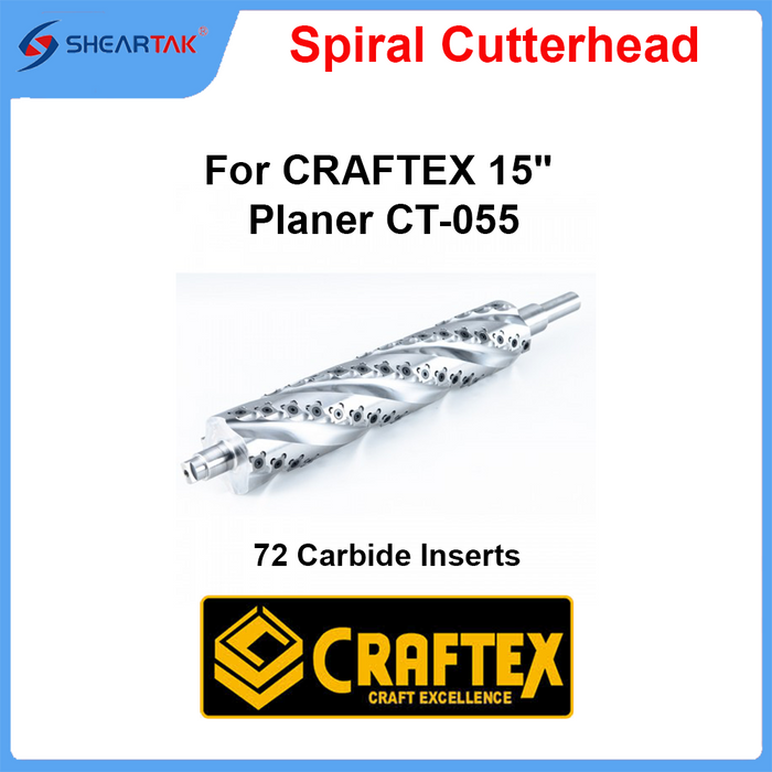 Helical Cutterhead for CRAFTEX 15'' Planer CT-055