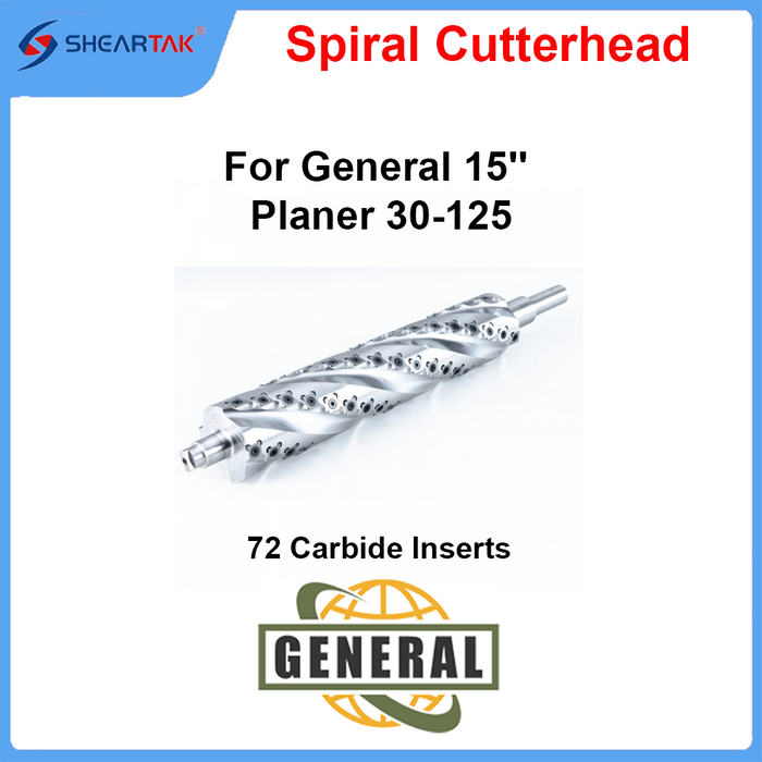 Helical Cutterhead for General 15'' Planer 30-125