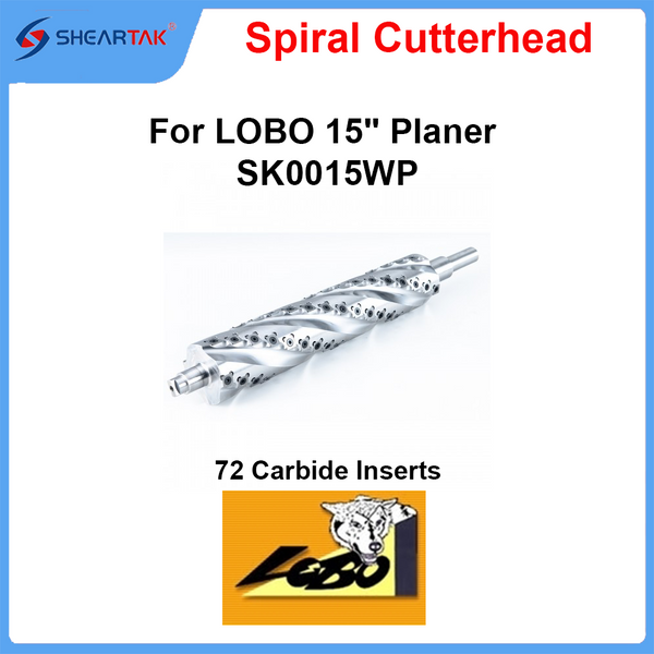 Helical Cutterhead for Casaly LOBO 15'' Planer SK0015WP